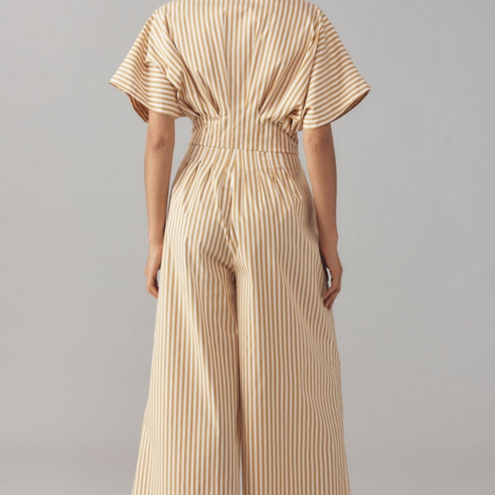 The Tobie Button-Front Cropped Pleated Jumpsuit E… - image 2